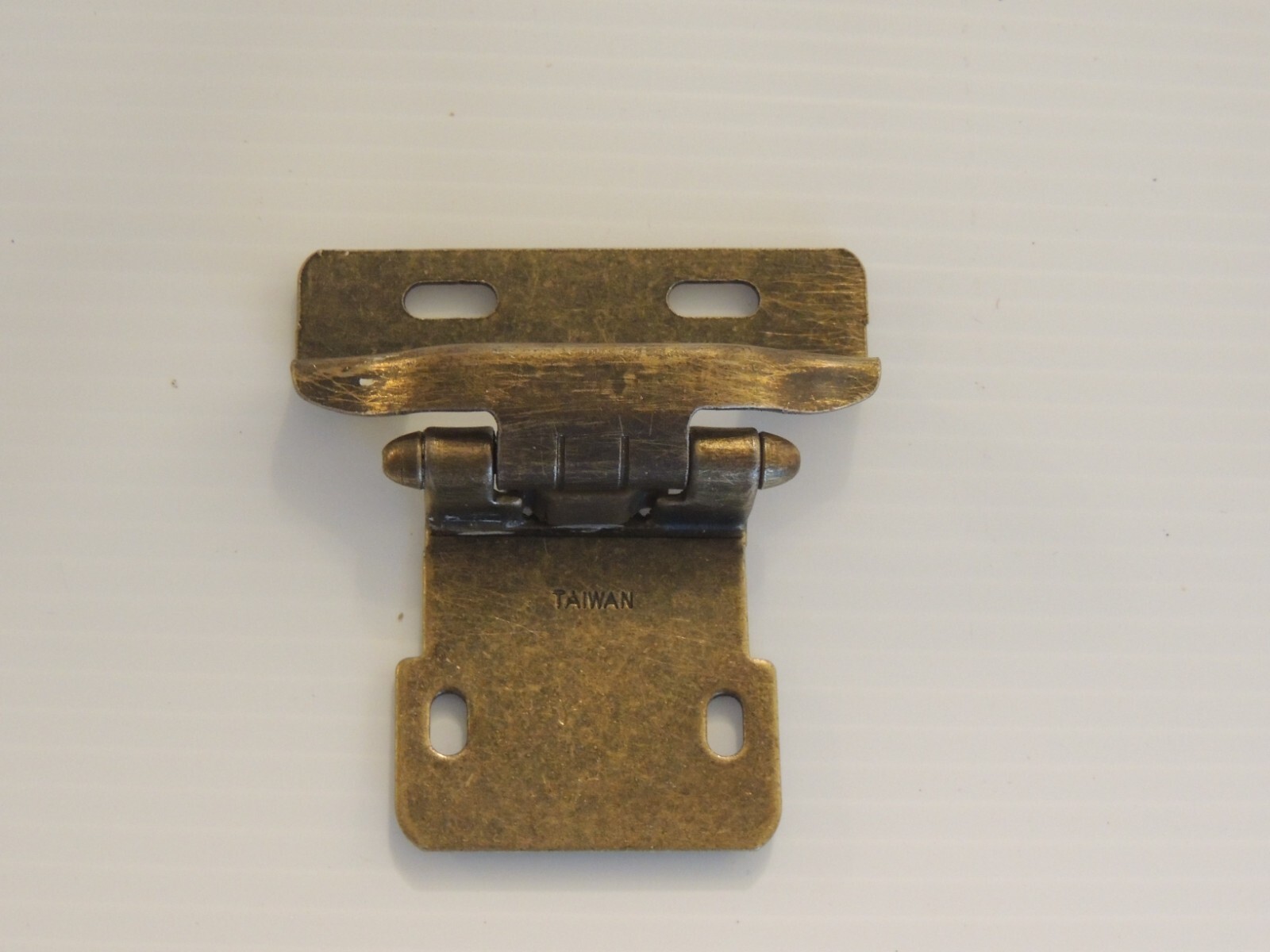 6 Brass Tone Cabinet Hinges