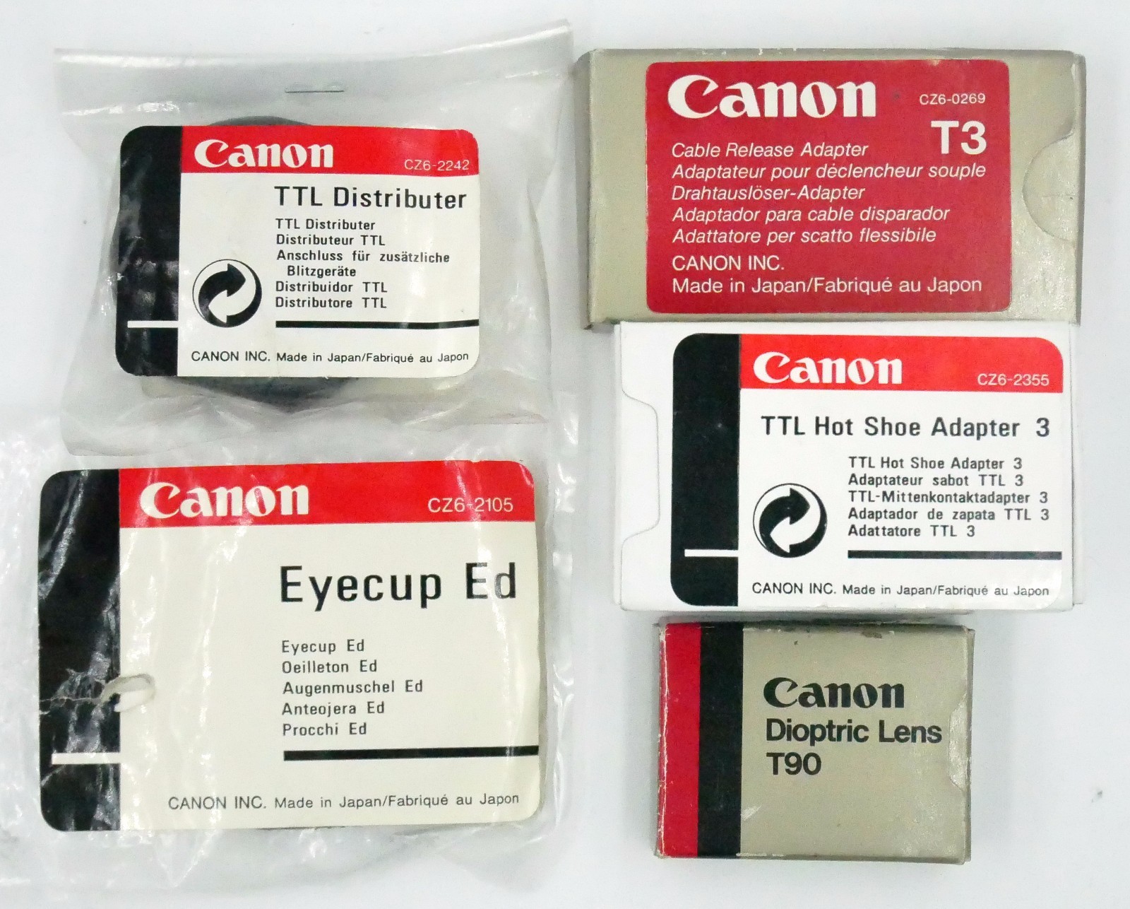 Assorted Lot of Canon Camera Accessories for Various Models of Canon Cameras