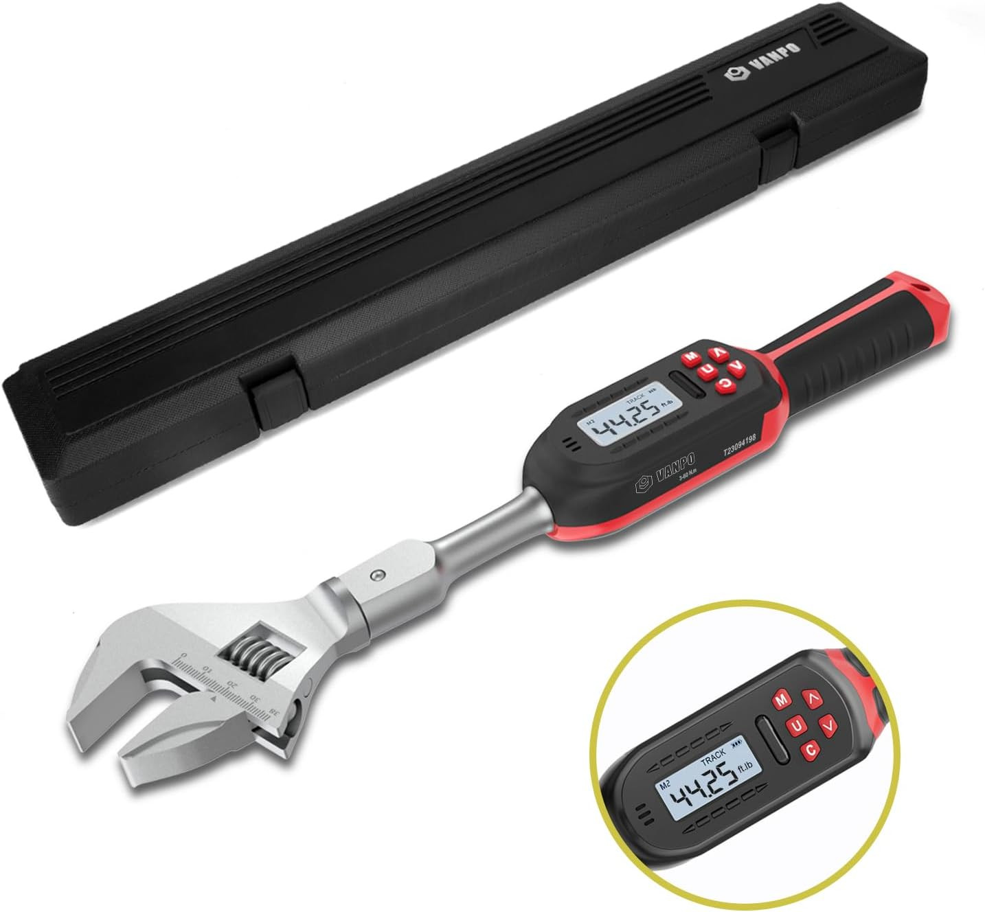 Adjustable Torque Wrench for HVAC, 2.2-44.2 Ft.Lb, LED & Buzzer Notification