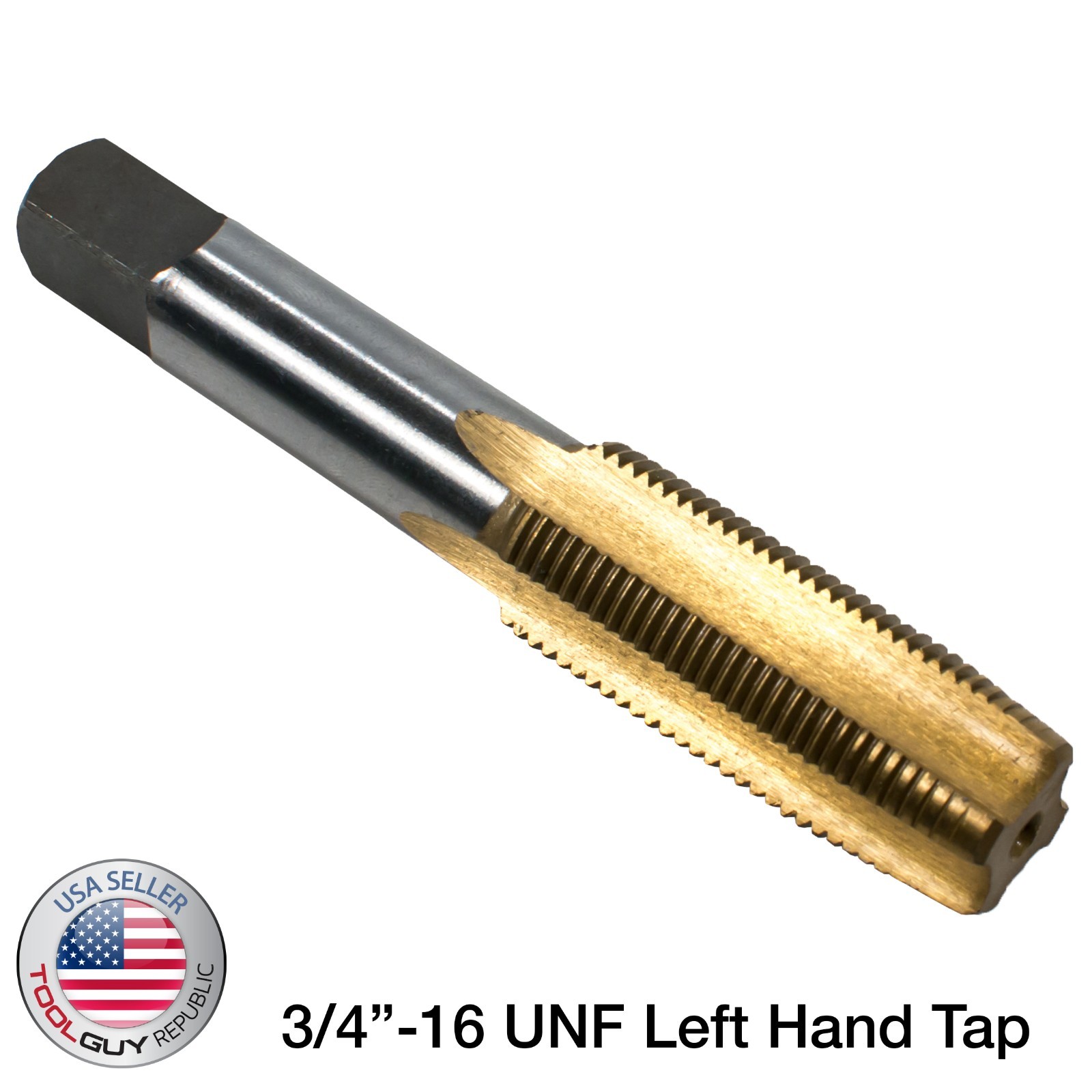TGR 3/4"-16 UNF Left Hand Fine Thread Tap Tungsten Titanium Coated
