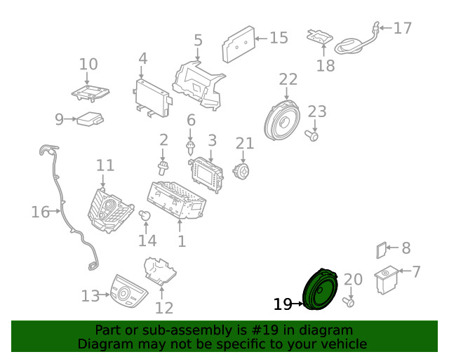 Genuine Ford Front Dr Speaker CV6Z-18808-A
