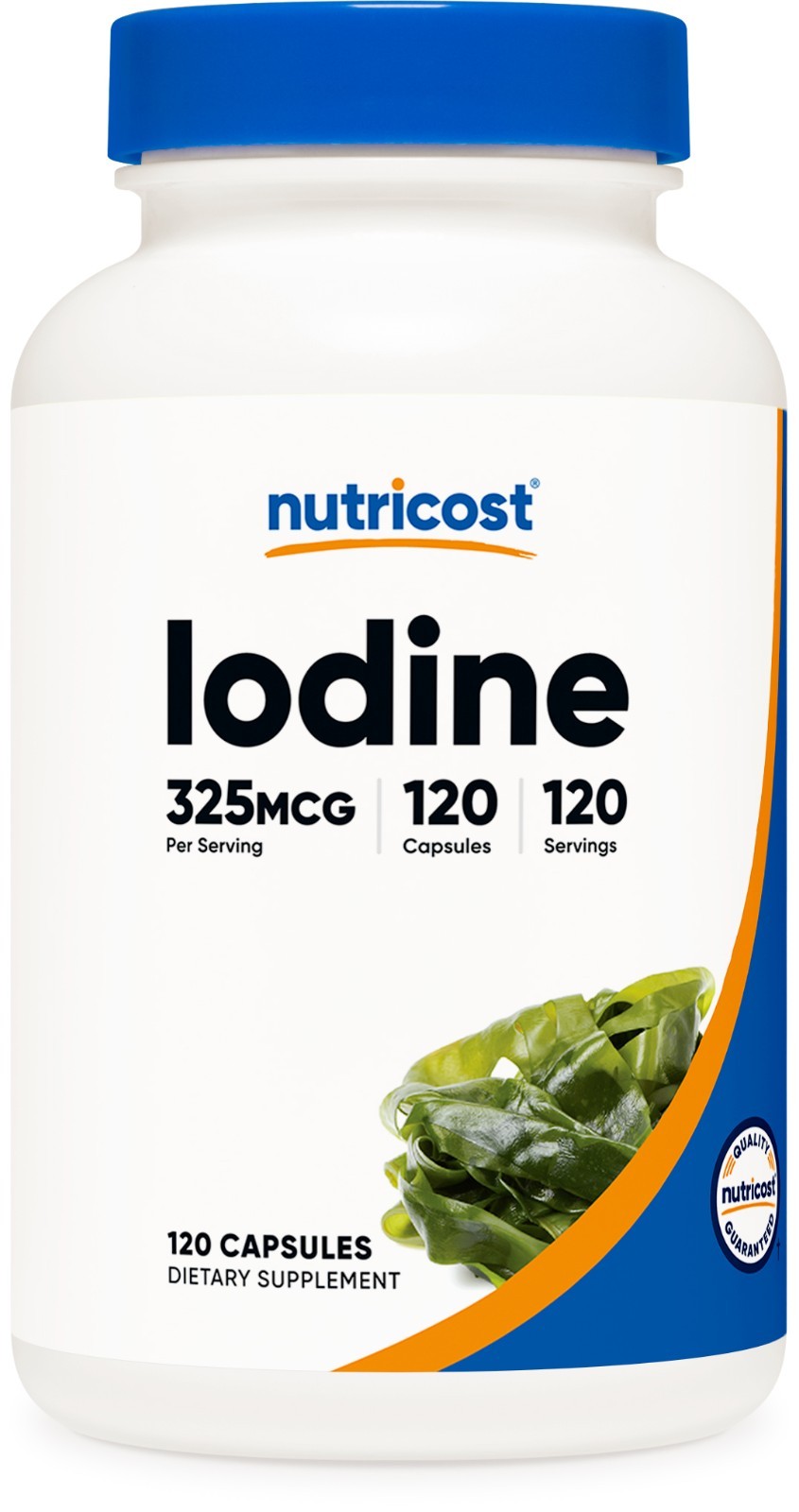 Nutricost Iodine (Natural Iodine from Organic Sea Kelp) 325mcg, 120 Capsules