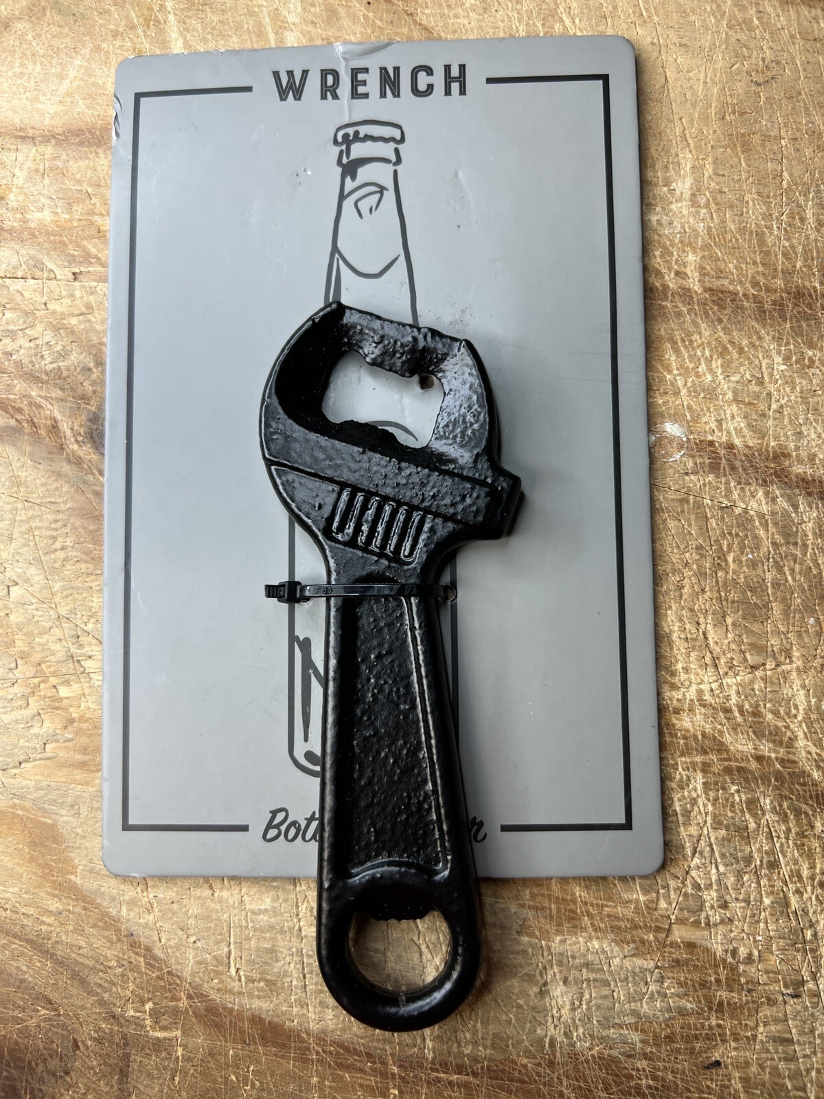 C R Gibson Black Wrench Bottle Opener - New in Original Packaging 