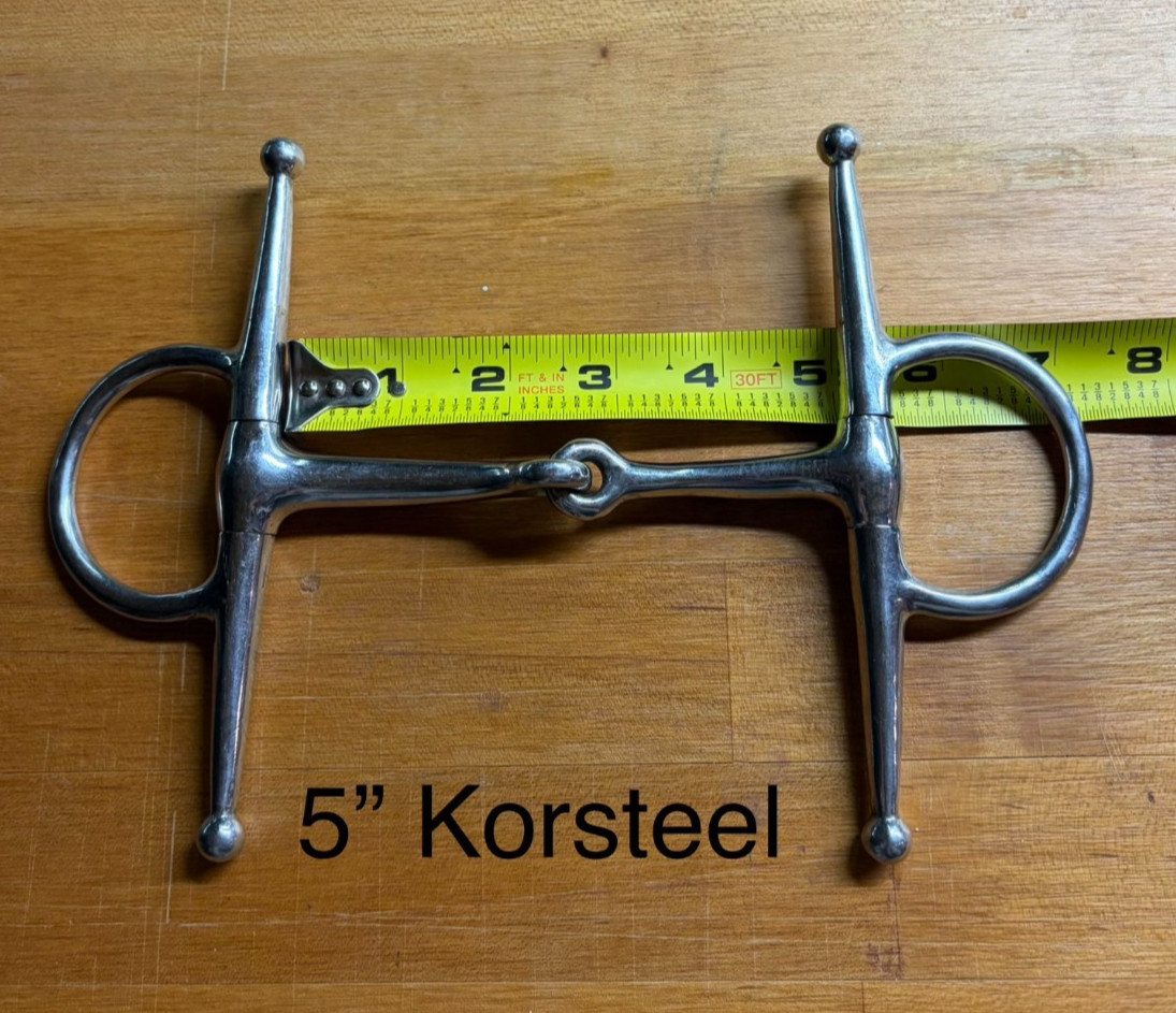 5" Korsteel Full Cheek Single Jointed Snaffle Bit