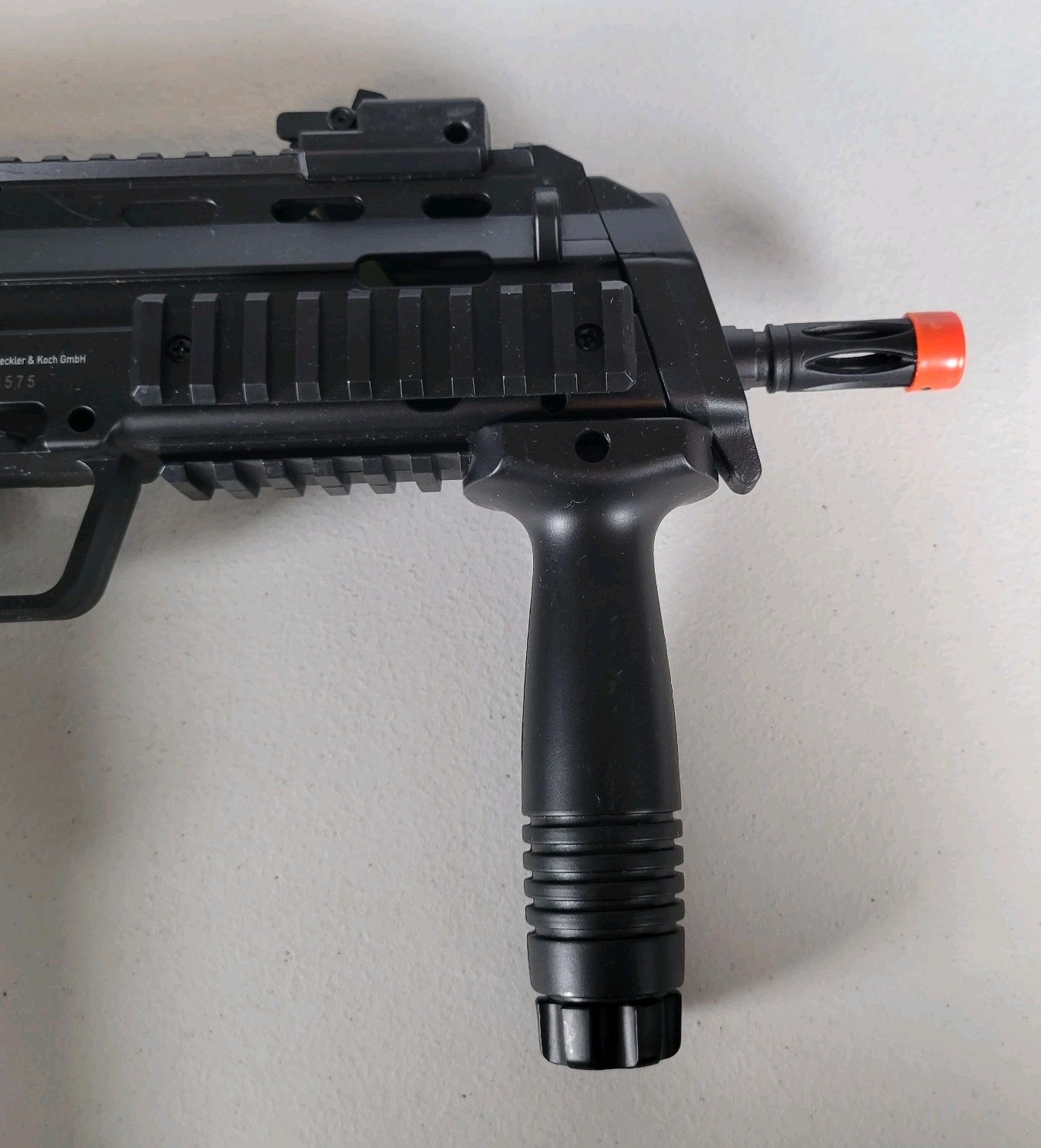 H&K MP7 SMG Airsoft Electric With Grip And Stock Heckler Koch Umarex Untested