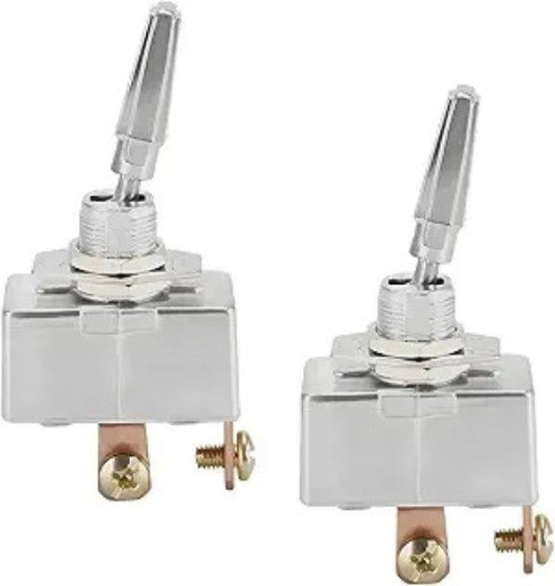 2 PCS Heavy Duty Toggle Switch, 50A 12V 2 Pin SPST Toggle Switch with Screw Term