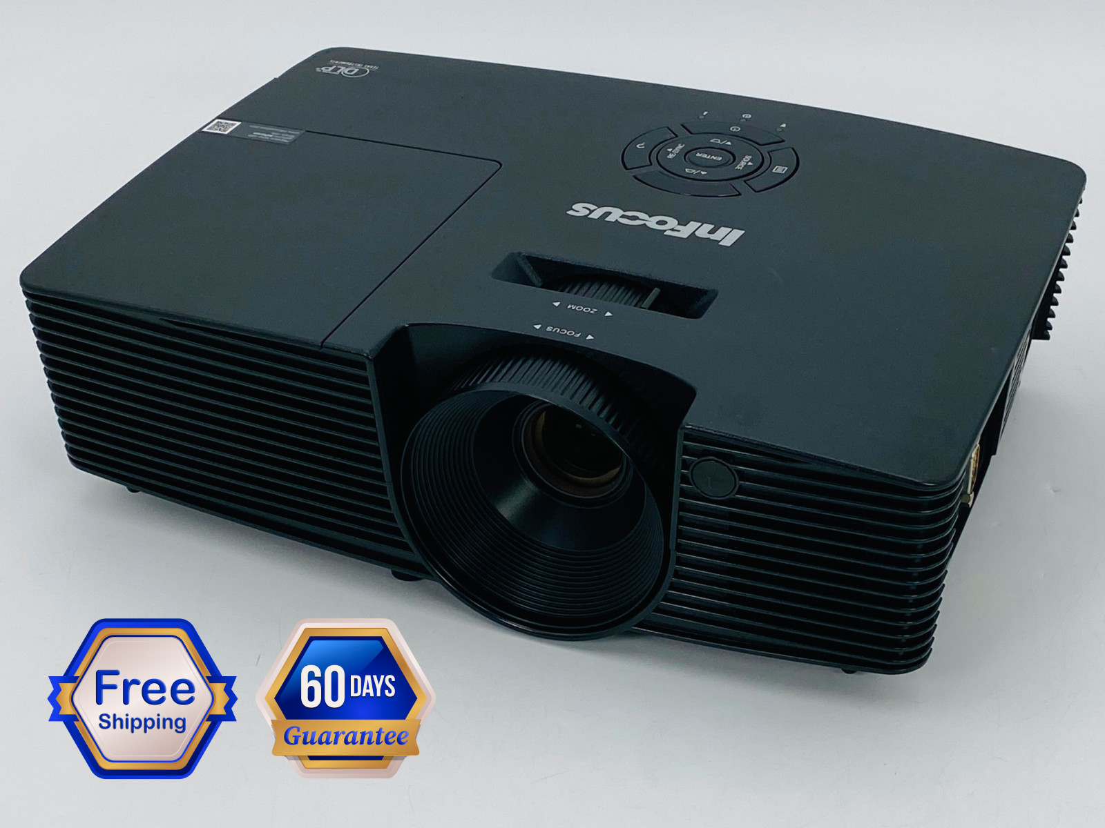 InFocus IN114v DLP Projector 3,500 Lumens Full HD 3D | Kit Included, Plug & Use