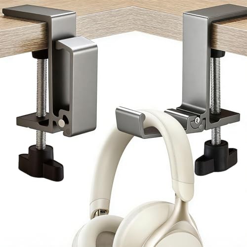 JAKO Aluminum Alloy Headphone Stand for Desk, Foldable Headphone Holder - Grey