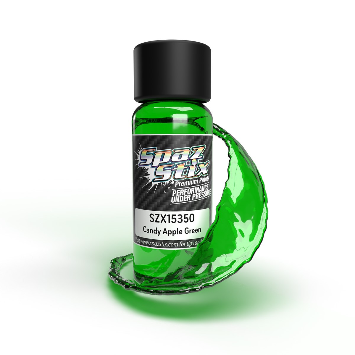 Spaz Stix Candy Apple Green Airbrush Ready Paint 2oz Bottle SZX15350 15350