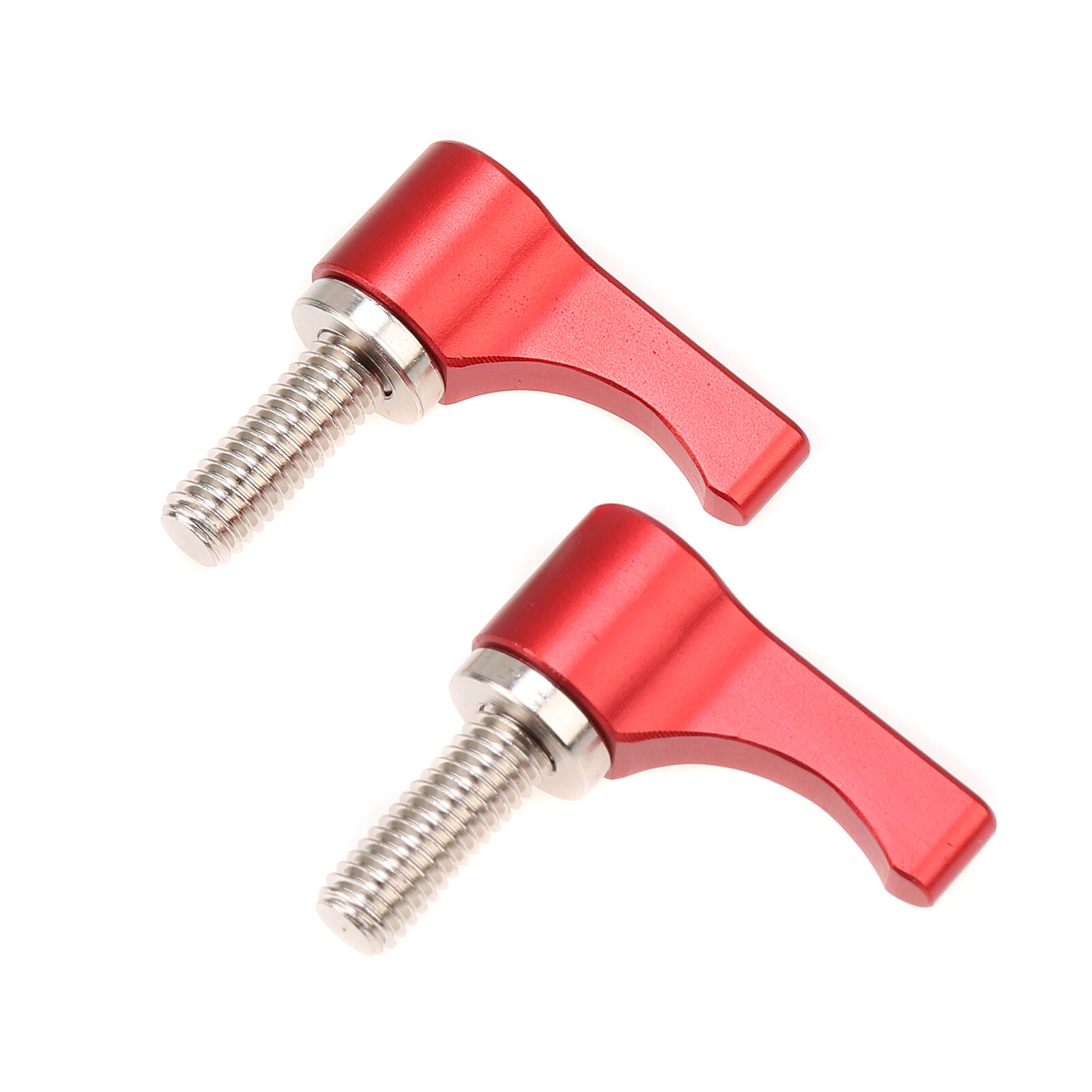 Aluminum M5 Rotating Knob L Screw WingNut Thumb Lever for 15mm Rod Rail Clamp