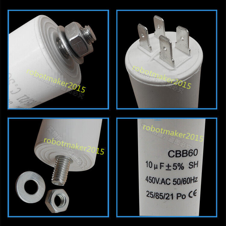 START RUN MOTOR CAPACITOR WATER PUMP COMPRESSOR AIR CONDITIONING 450v μF CBB60