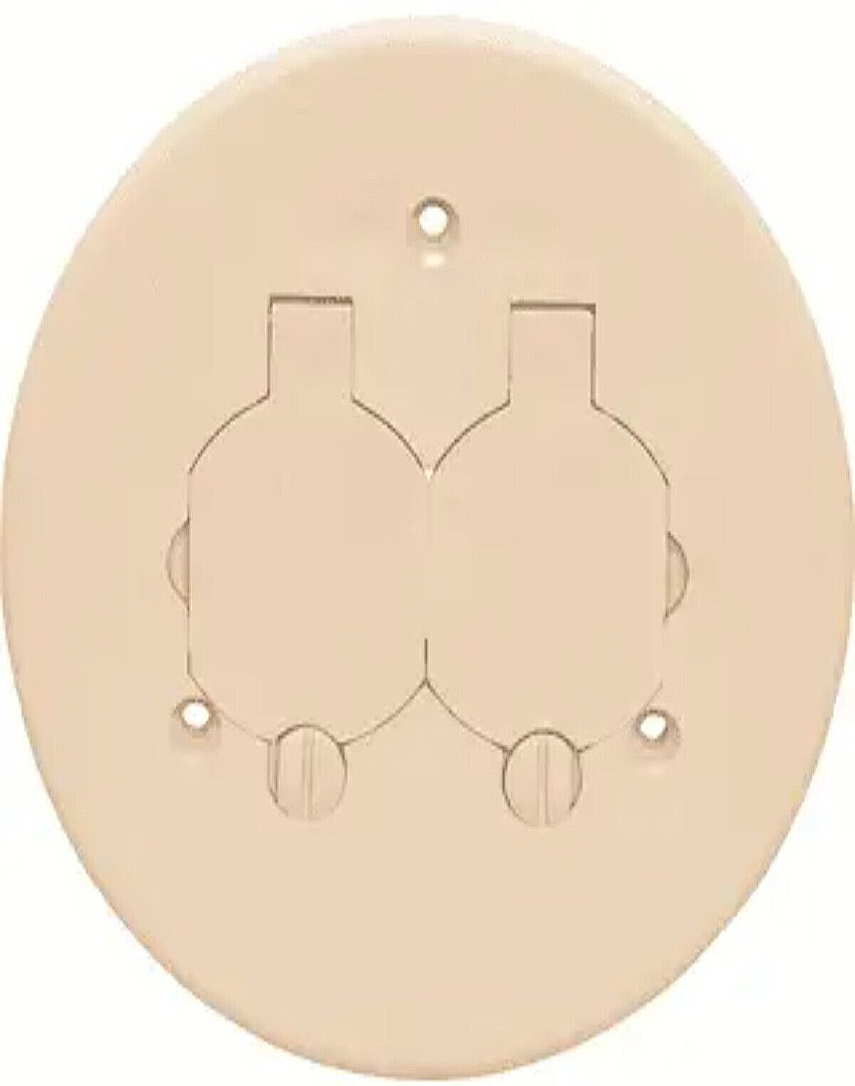 Walker 895P-BRZ Bronze Plastic Duplex Floor Box Cover Plate w/two Flip Lids
