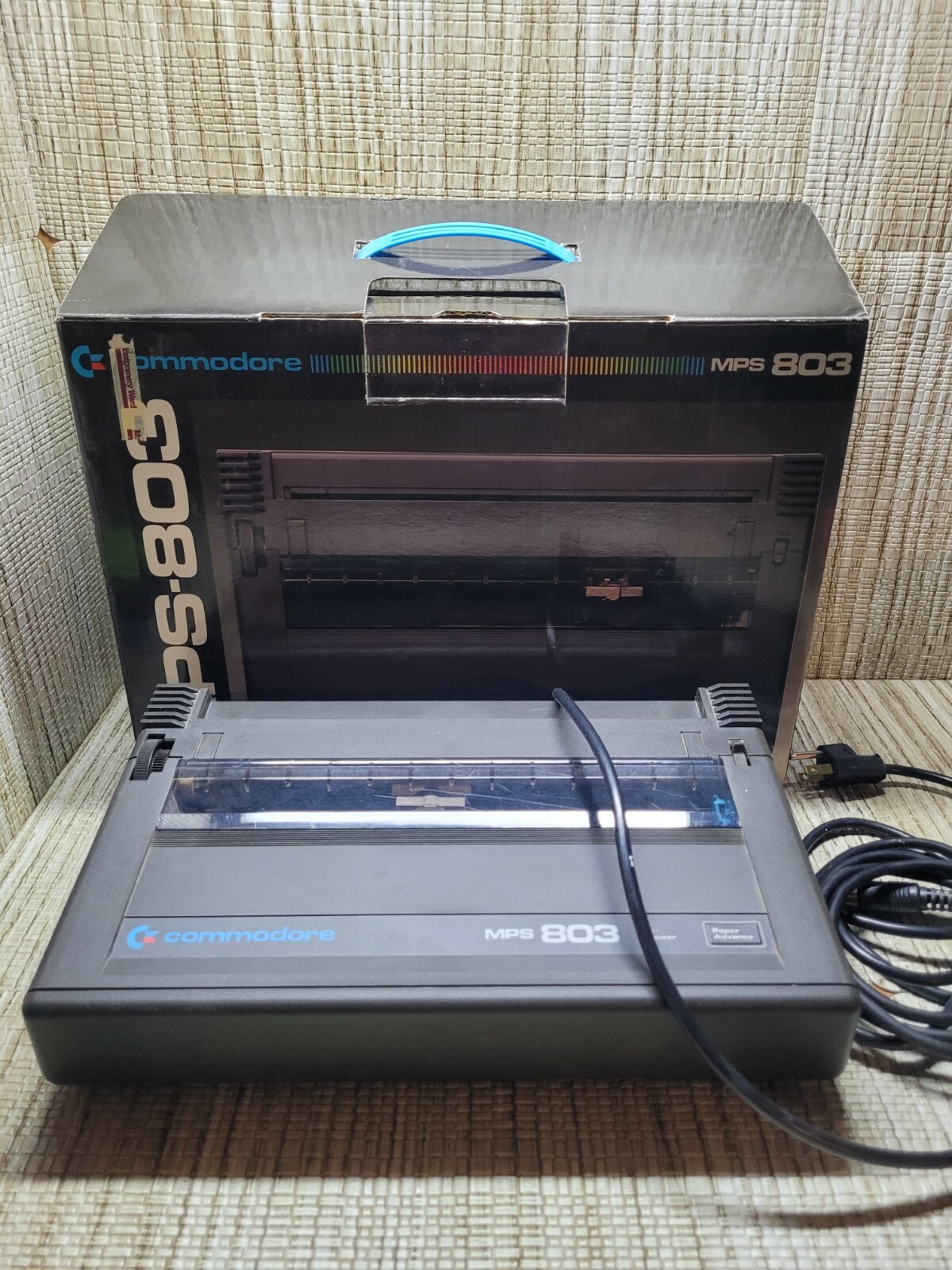 Commodore MPS-803 Dot Matrix Printer with Box UNTESTED POWERS ON