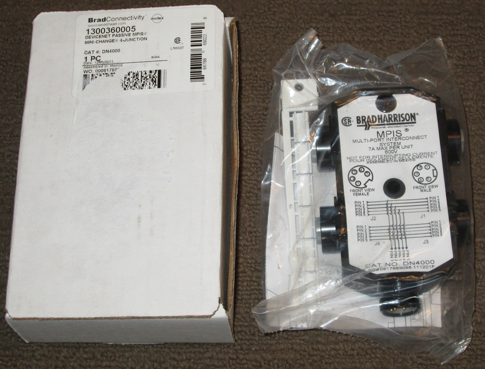 Woodhead DN4000 MPIS 4PORT DEVICENET Junction