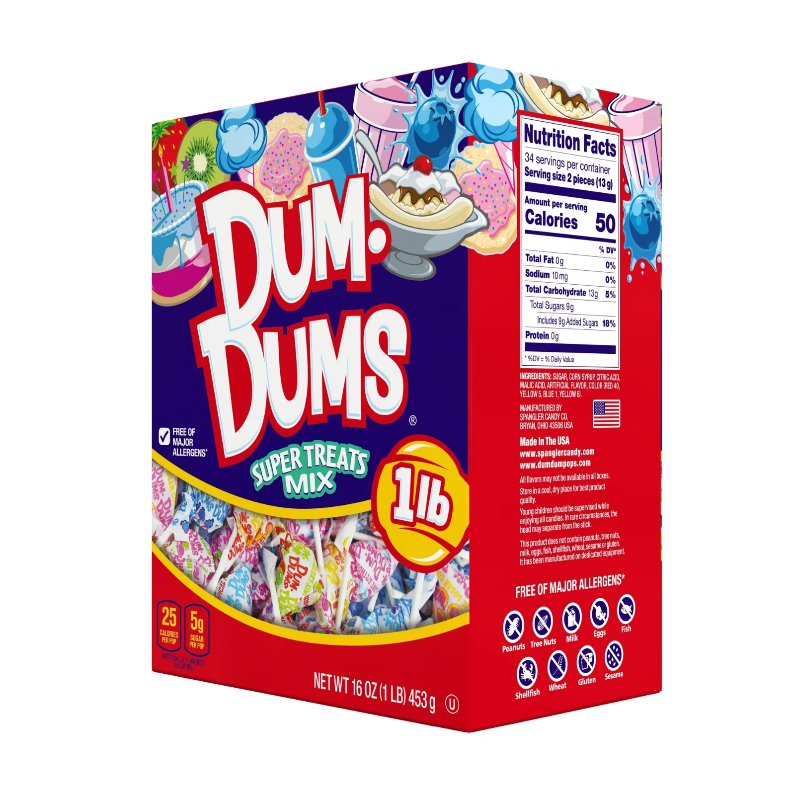 DISCONTINUED Dum Dums Lollipops SUPER TREATS Mix Limited Edition Suckers Candy