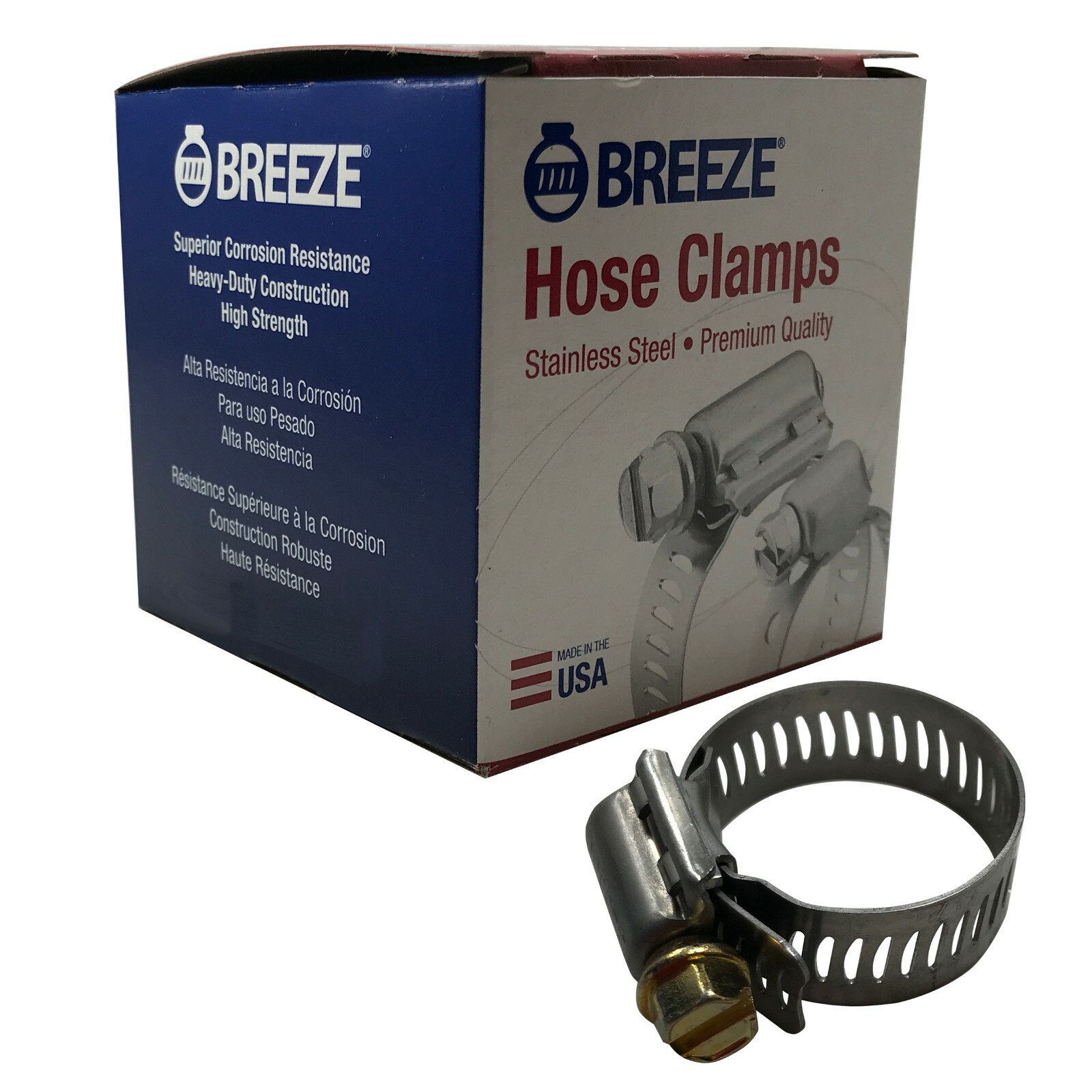 Box of 100 #12 Stainless Steel 11/16 to 1-1/4" Worm Gear Hose Clamp 1/2 Band USA
