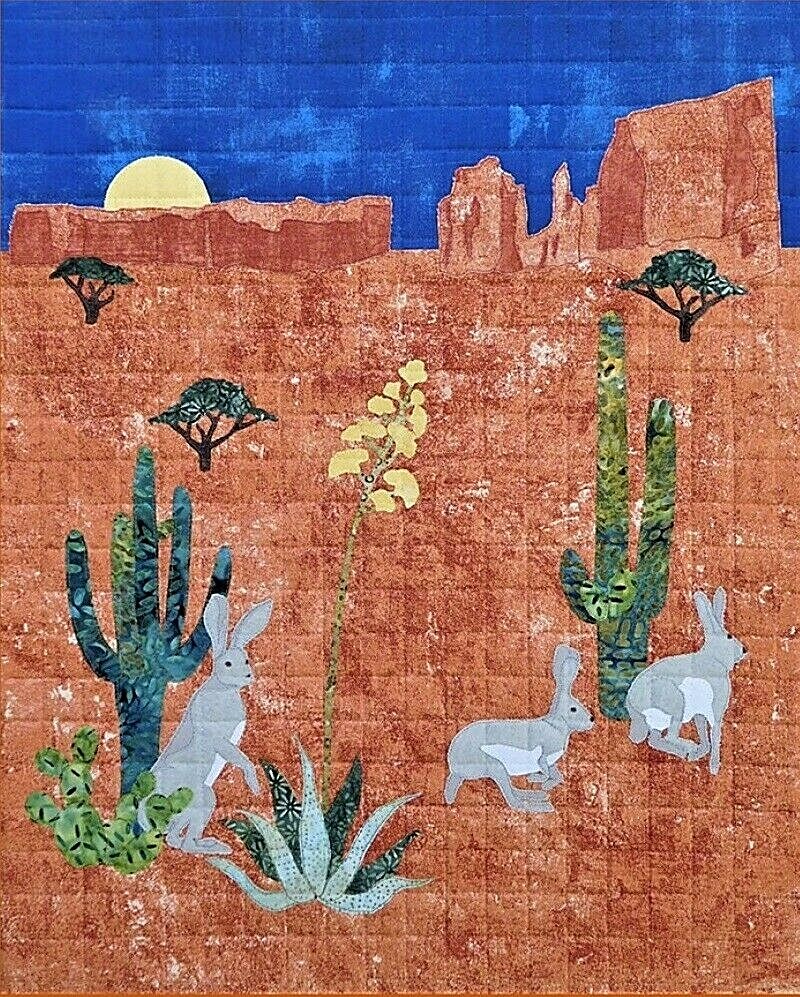 New Applique Quilted Wallhanging Pattern JUMPING JACKS 21" x 17"
