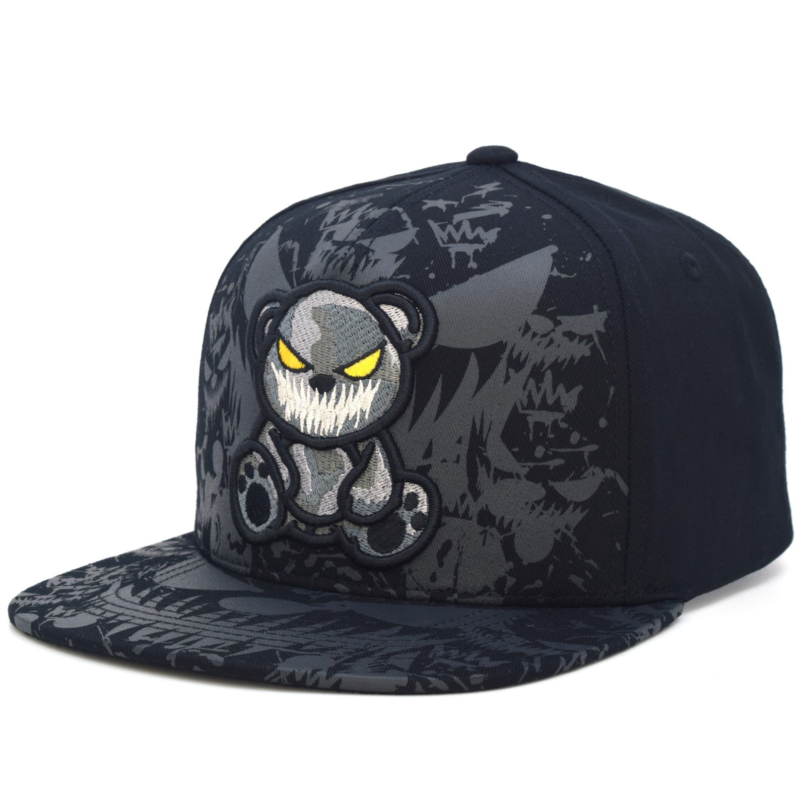 Bear Angry New Leader TL Embroidery Snapback Bear Cotton Adjustable Cap Hat