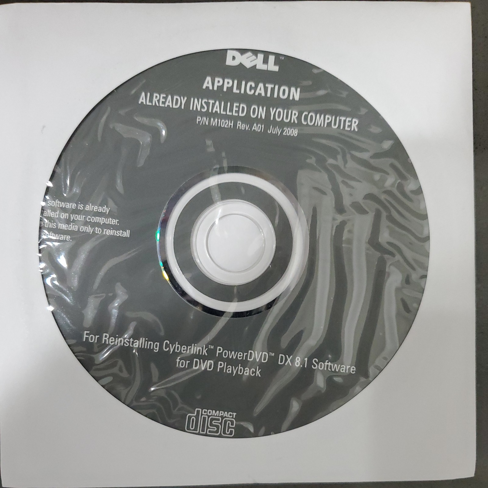 Dell Cyberlink PowerDVD DX 8.1 for DVD Playback Genuine Driver New Sealed