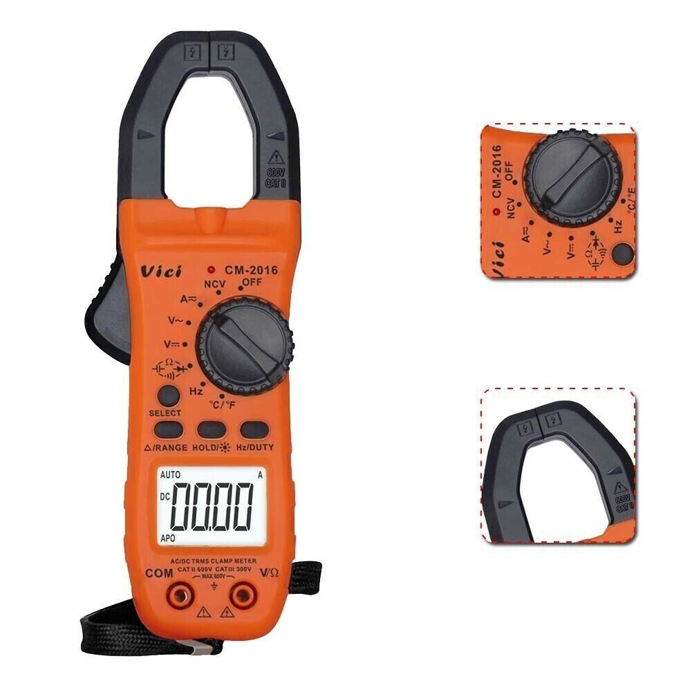 VICI 5999 Digital Clamp Meter Multimeter Tester CM2016 DCV ACV ACA C R F T