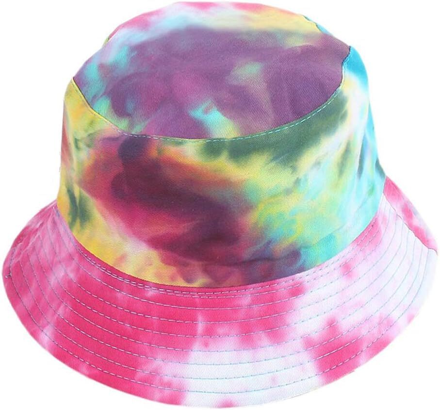 Tie Dye Reversible Trendy Bucket Hat Packable Fodable One Size, Style 1