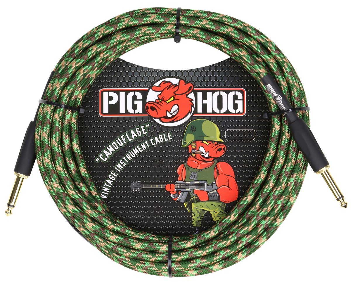2 Pack Pig Hog PCH20CF "Camouflage" Instrument Cable, 20 Foot