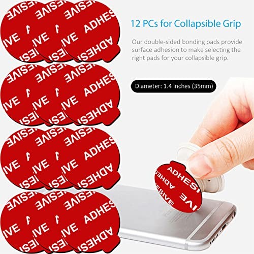 12 Pack Sticky Adhesive Compatible with Socket Base, Double-Sided Replacement