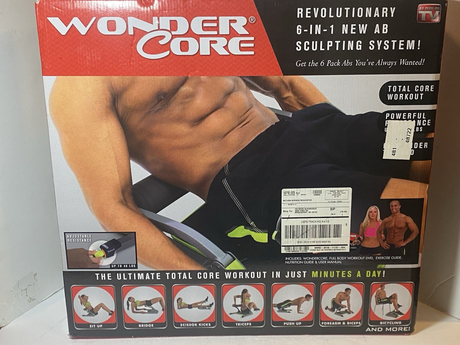 Wonder Core 6 In 1 Ab Sculpting System Total Core Workout New In Open Box
