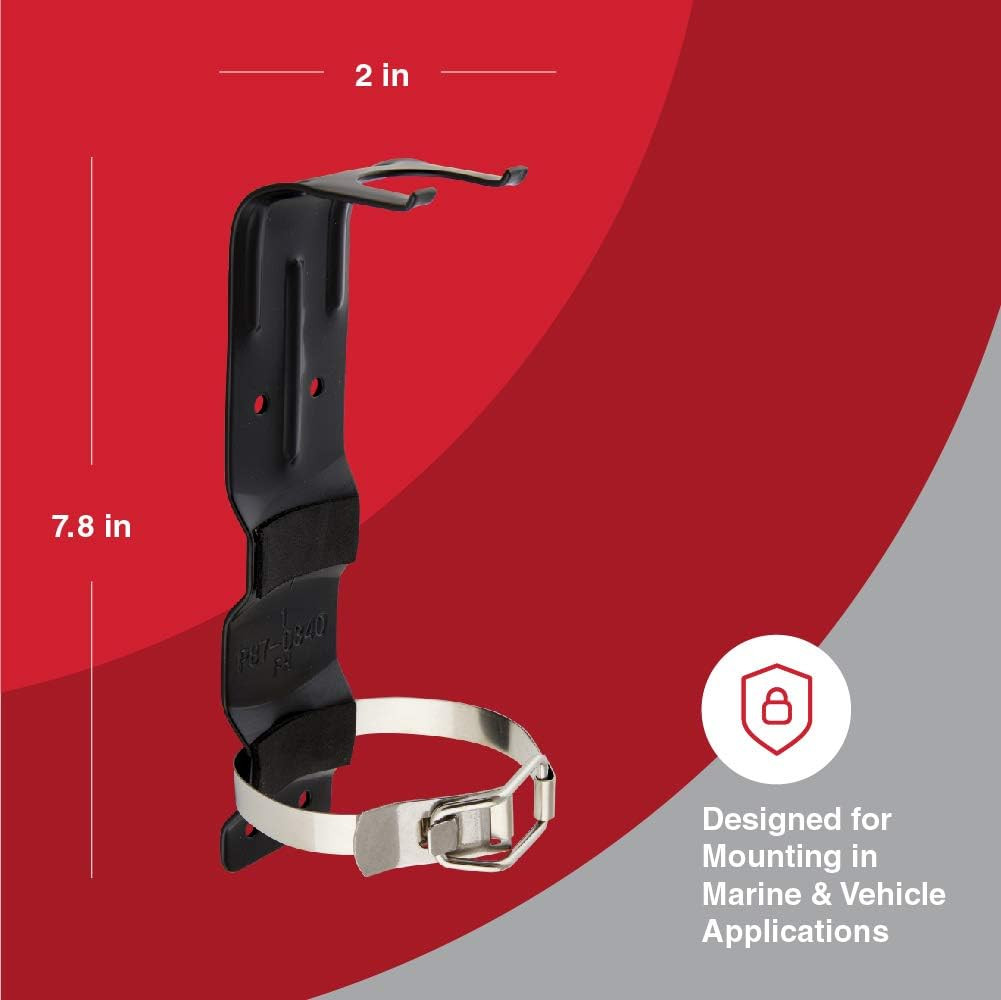 BRACKET2 Replacement Fire Extinguisher Bracket,Black