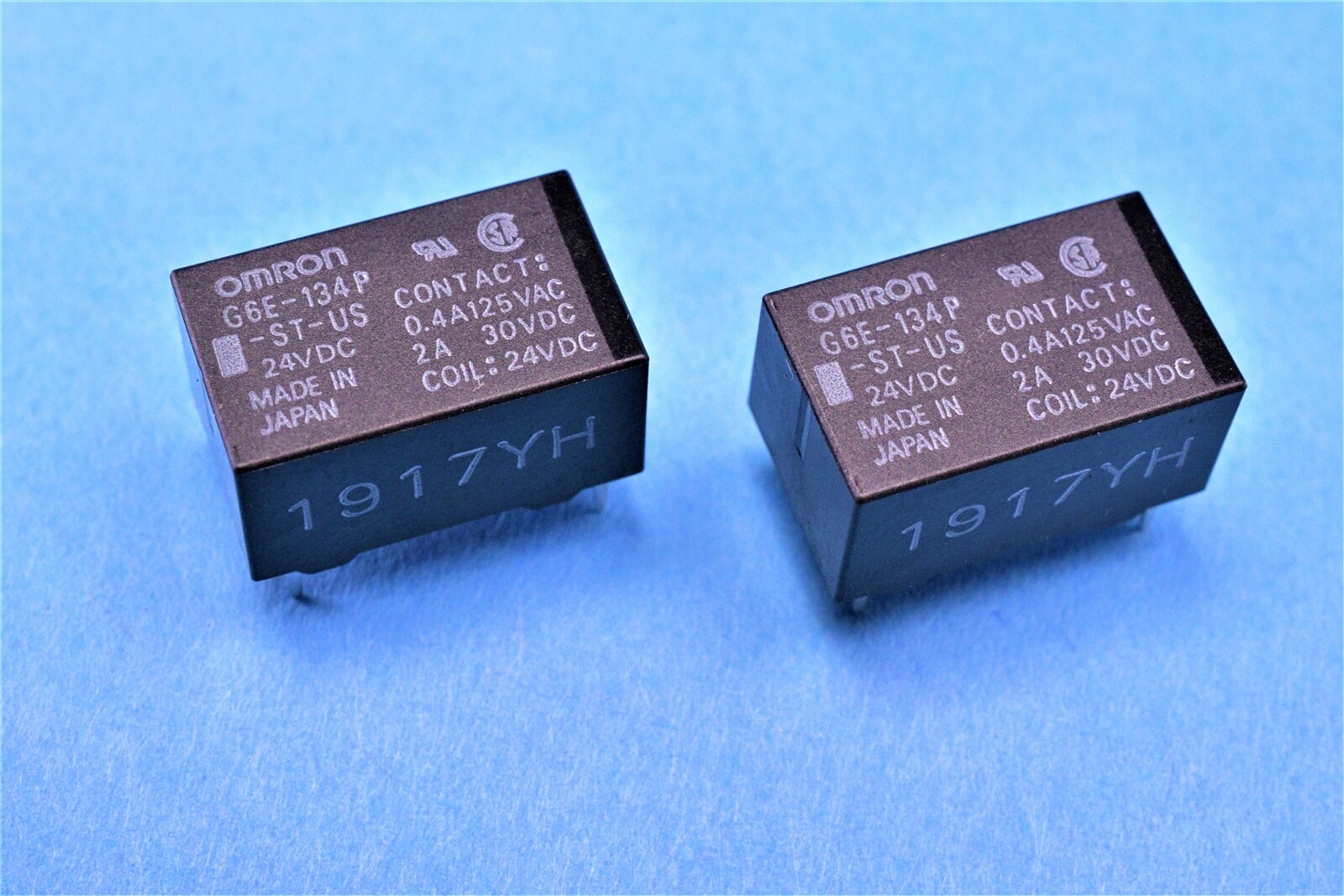 2 Omron G6E-134P-ST-US-DC24 Signal Relay SPDT 2A 24V