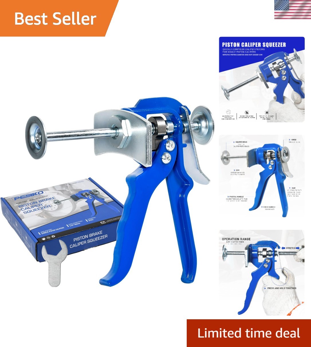 Universal Brake Pad Spreader for Cars and Trucks - Fast & Easy Installation