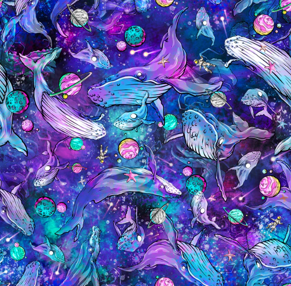 Spacefish Army Scuba Headband - Cosmic Whale