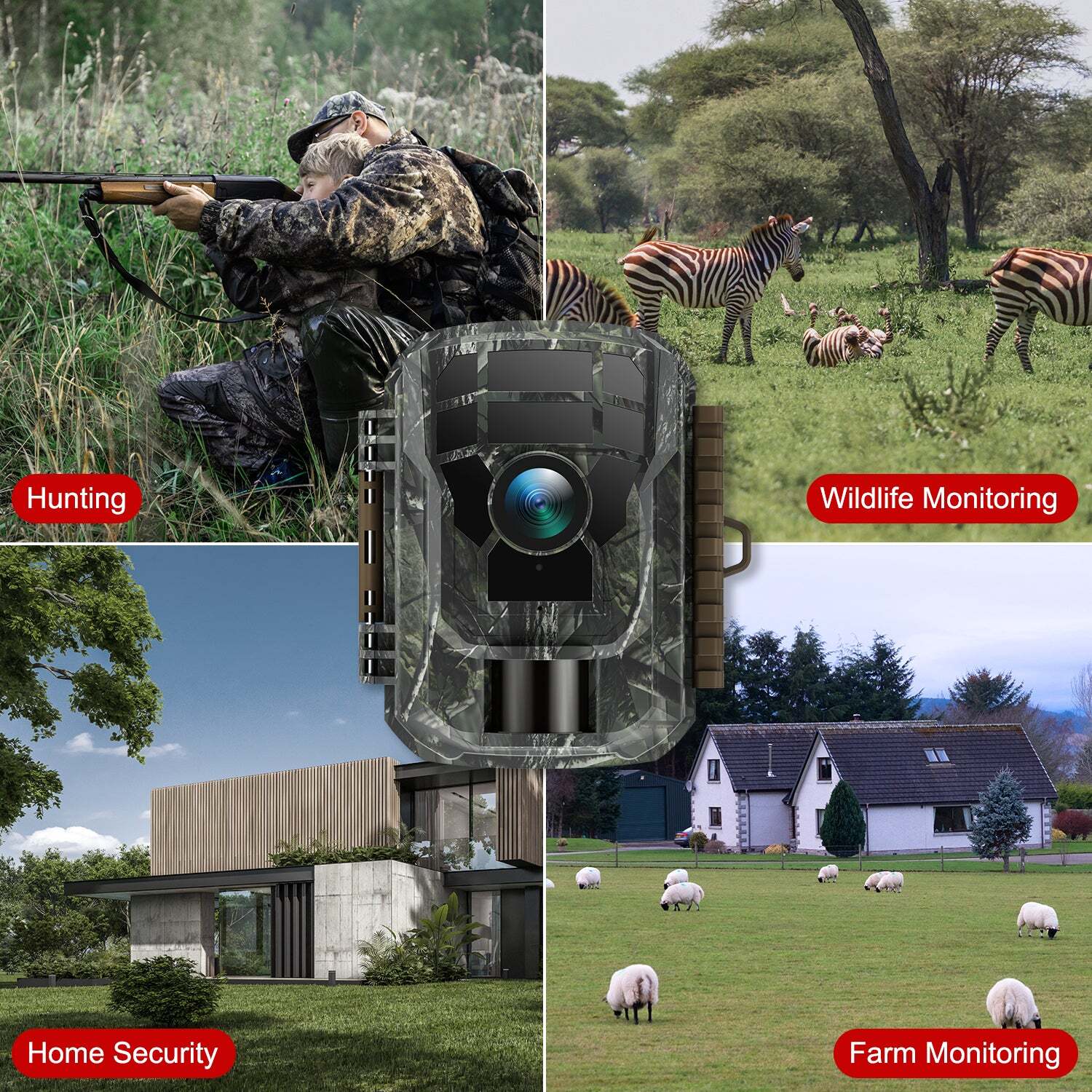 2Pack Mini Trail Camera 24MP 1080P Wildlife Scouting Hunting Cam Night Vision US