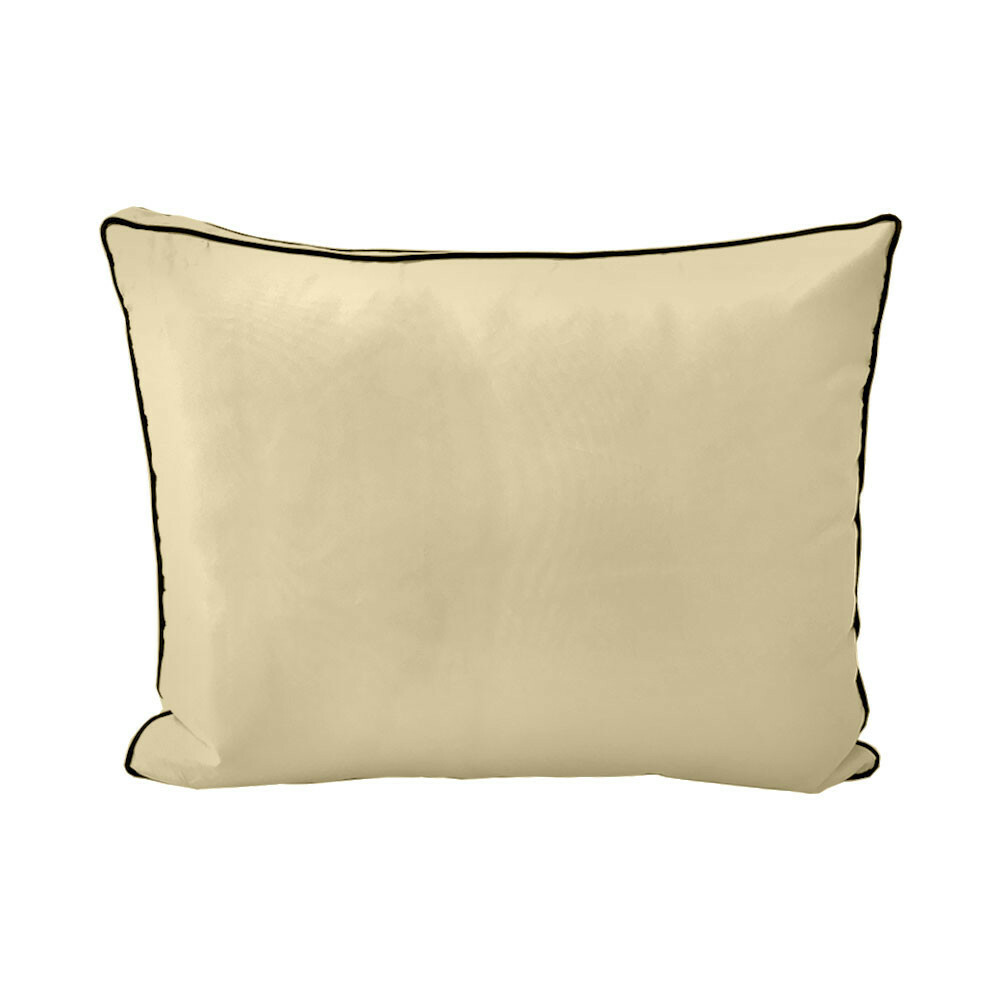 *COVER ONLY* Style3 Outdoor Bolster Back Pillow Covers Contrast Trim Queen-AD103