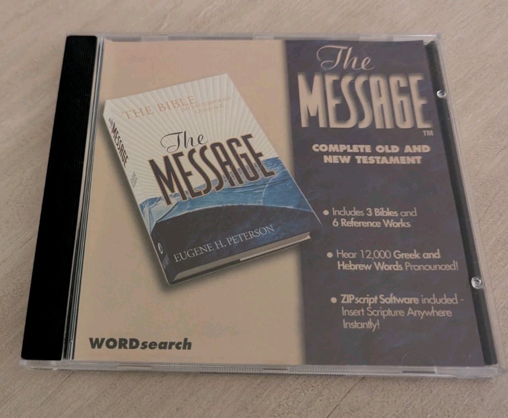 The Message Complete Old New Testament WORDsearch 5 Bible Study CD-ROM