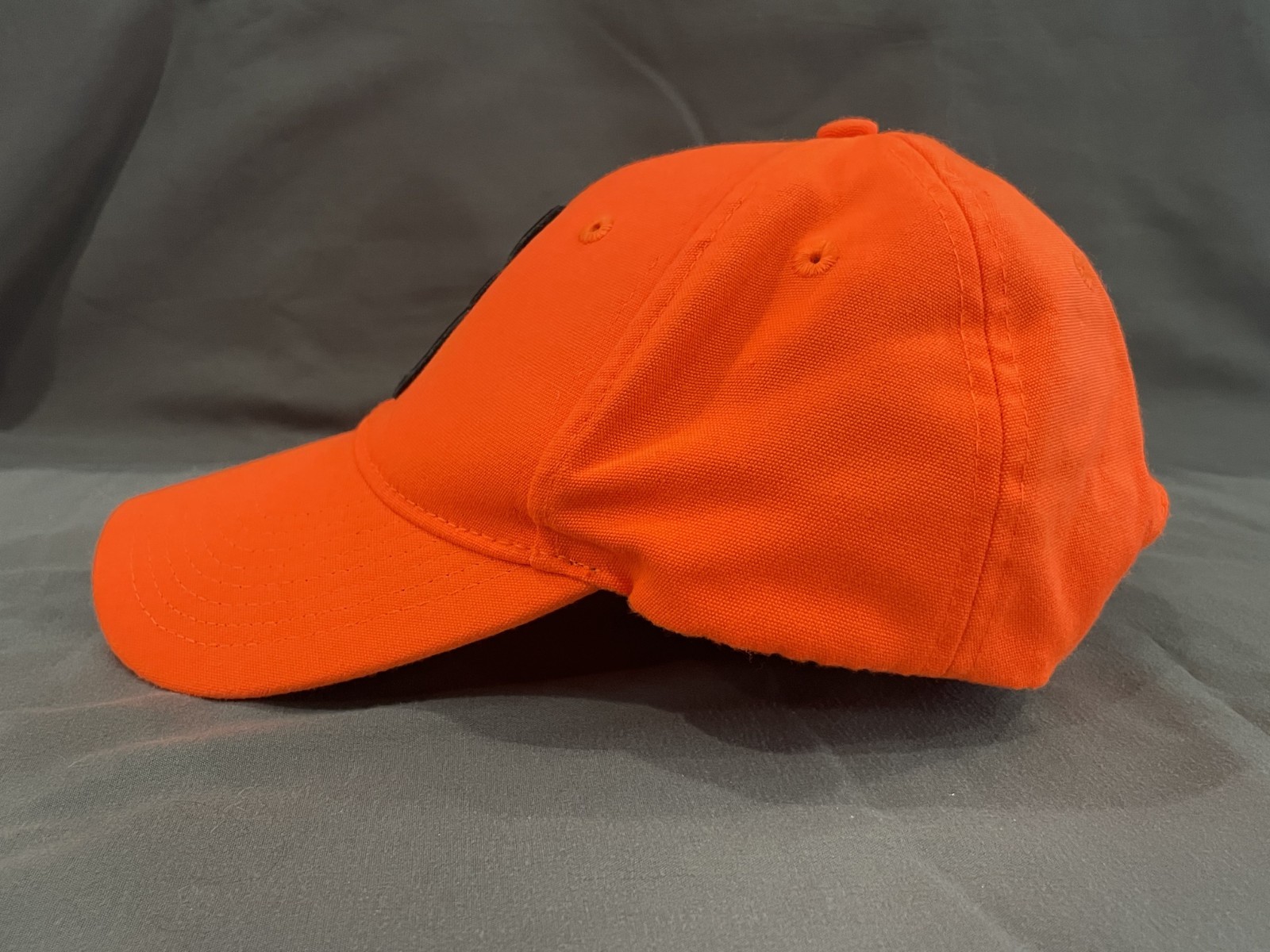 New W/O Tags Browning Safety Blaze Orange with 3D Logo Hat Cap Hook & Loop Close