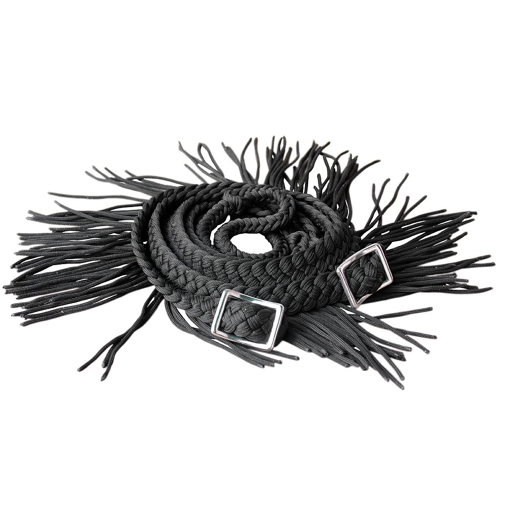 DL 1" X 8Ft Hilason Braided Poly Barrel Horse Racing Reins Flat Grip Knots