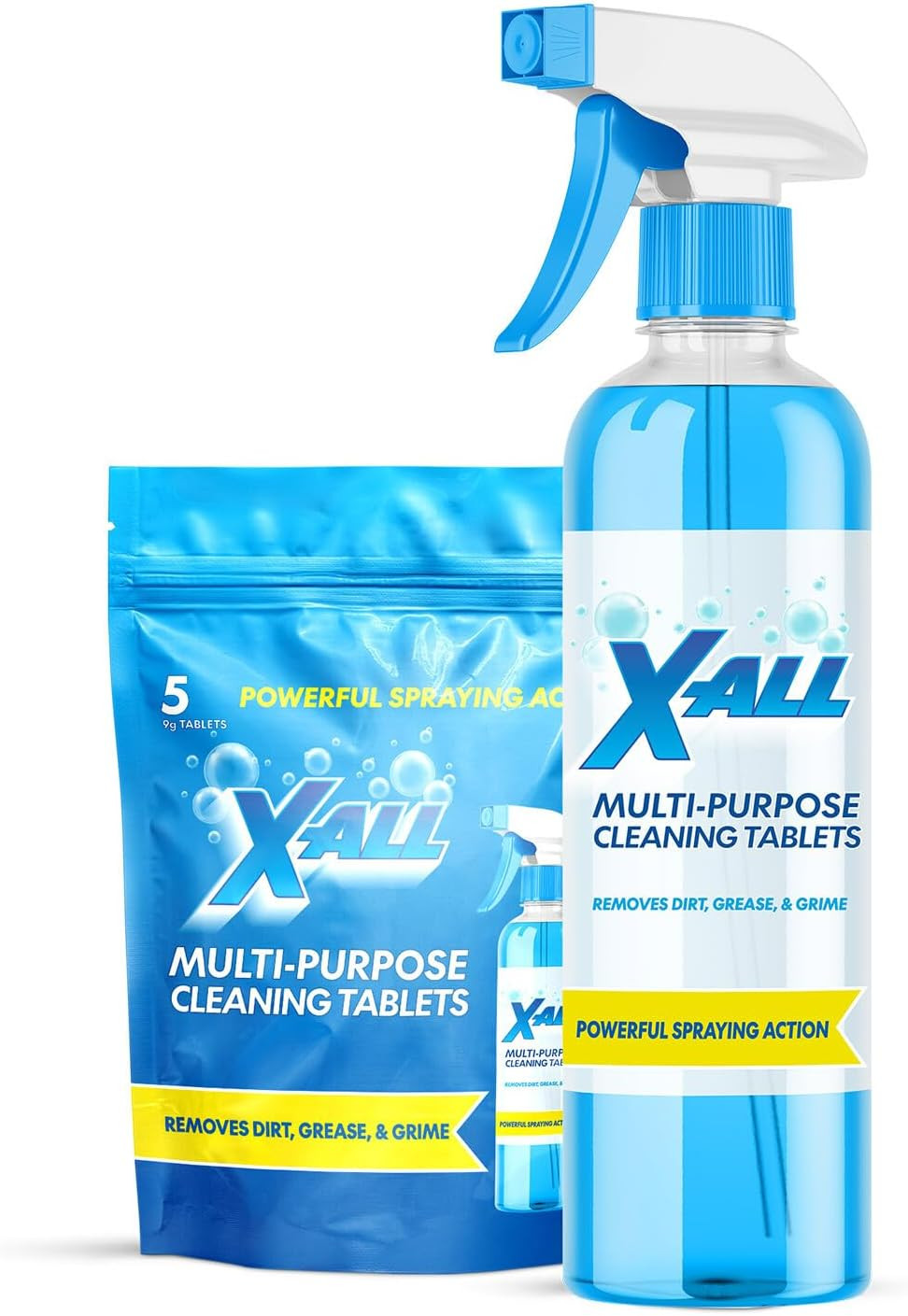 Multi-Purpose Cleaner - Spray Bottle and 5X Cleaning Tablets - Cleaner for Oven,