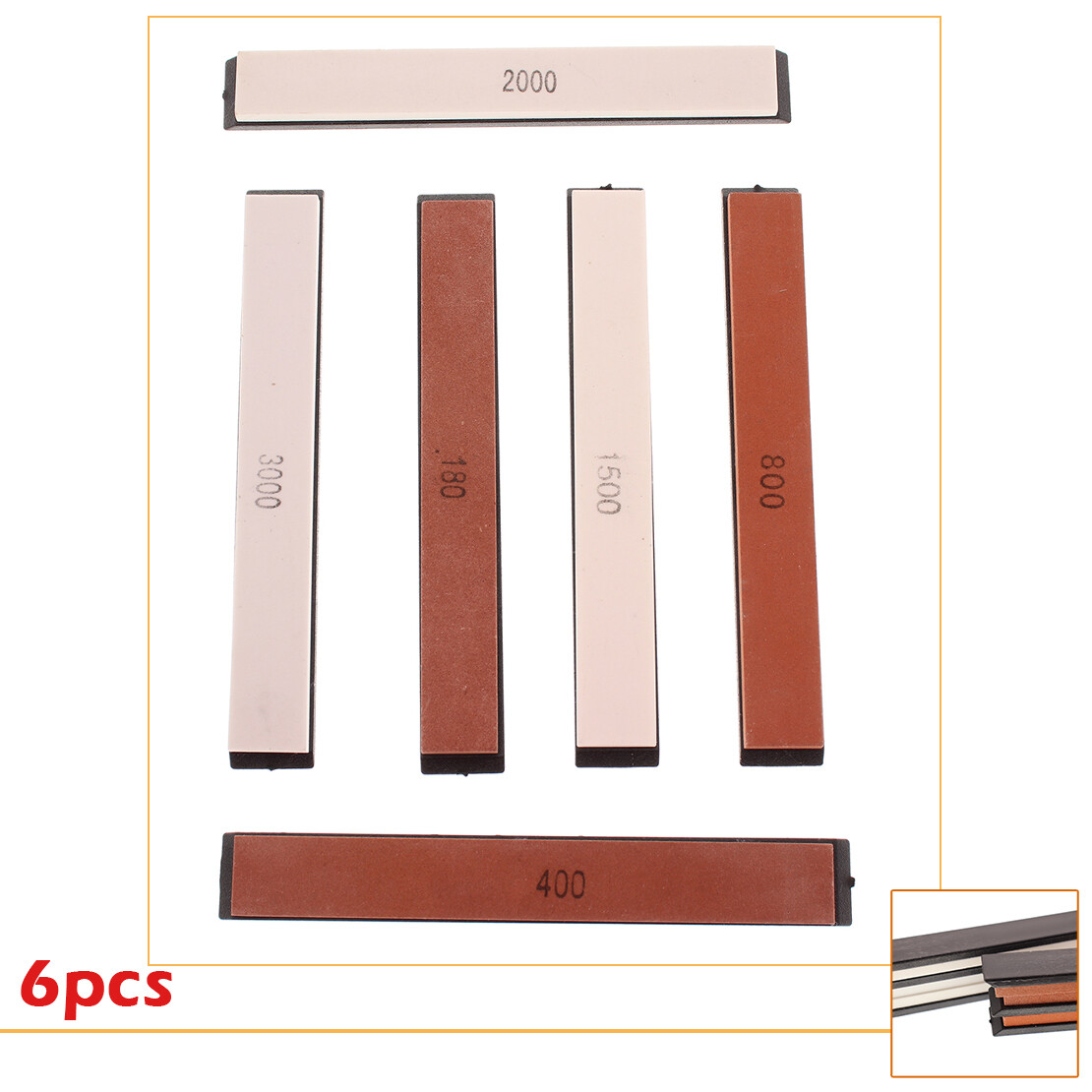6X Sharpening Polishing Stone Block  Knife Kitchen Sharpener Grit Tool Whetstone