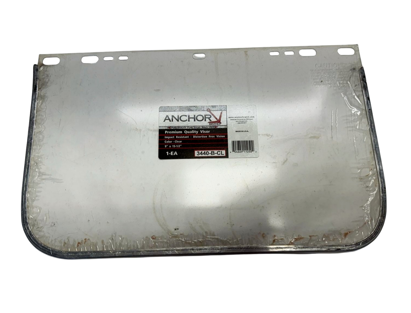 (Lot of 4) Anchor 3440-B-CL Premium Quality Visor, 9" x 15-1/2" *Free Shipping*