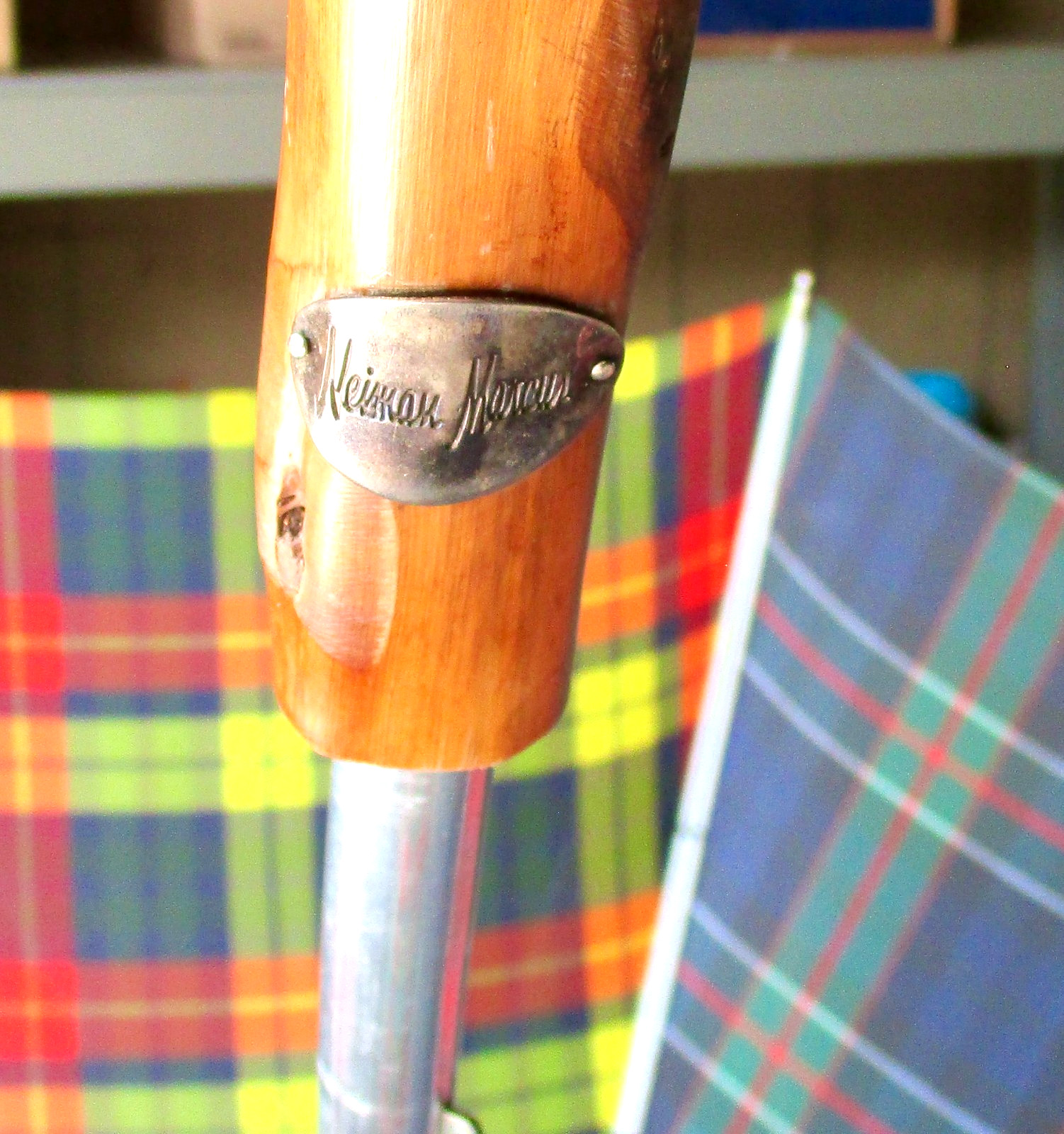 Neiman Marcus Umbrella vintage Large Plaids classy