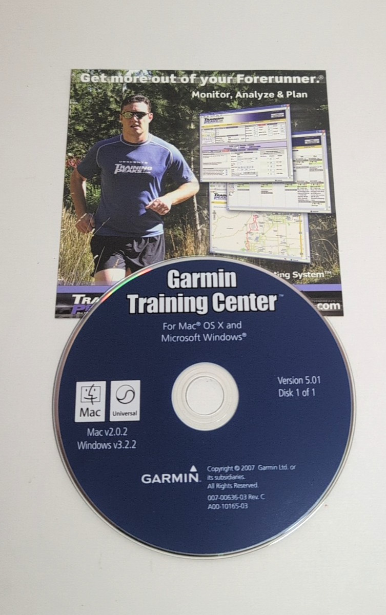 GARMIN TRAINING CENTER VERSION 5 CD-ROM 2006 - MAC OS X / MICROSOFT WINDOWS