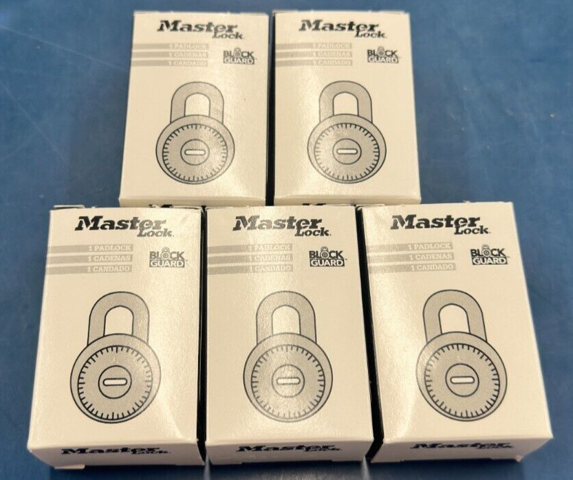 Master Lock 1502KA General Security Combination Padlock 1-7/8in (48mm) lot of 5