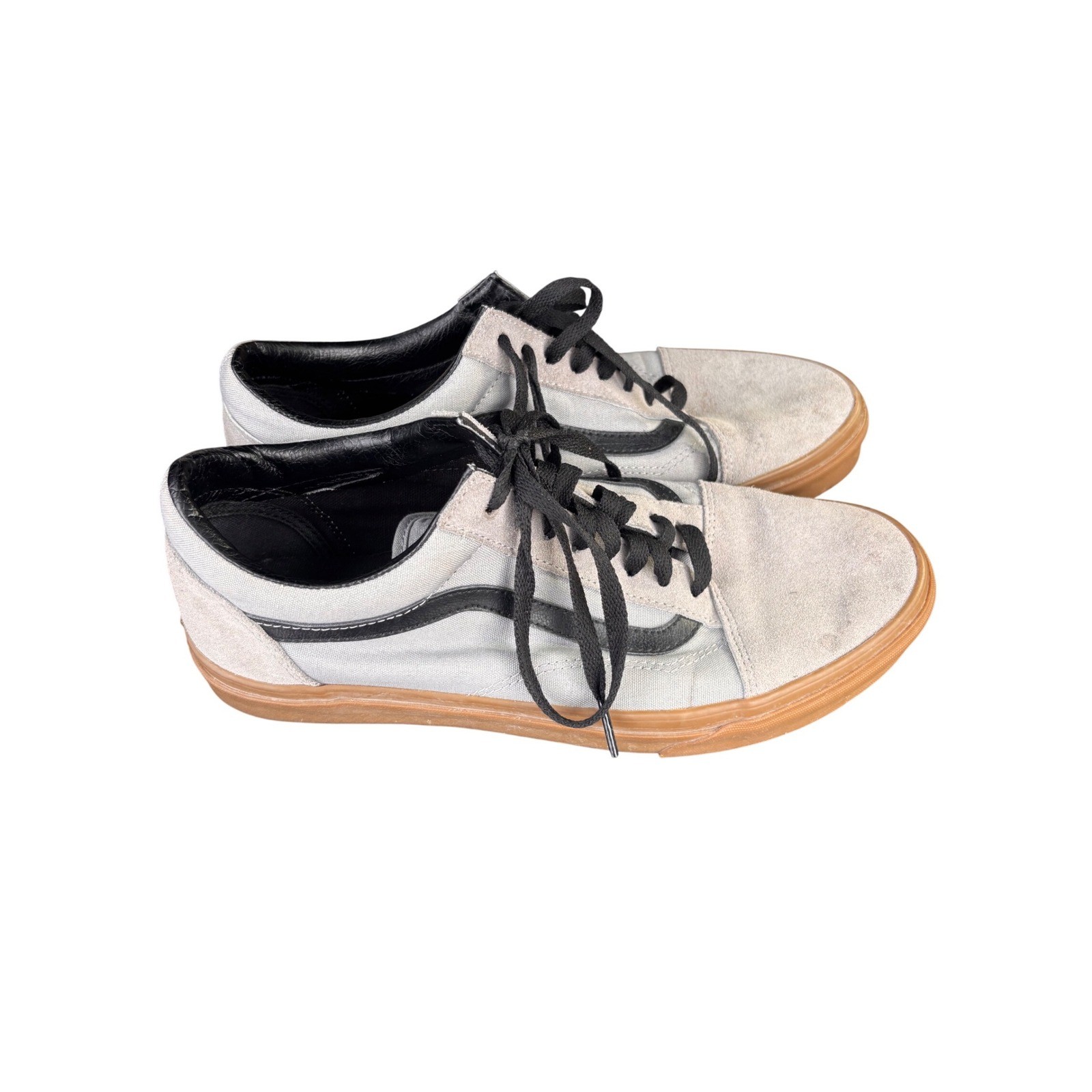 Vans Old Skool Grey Black Gum Sole Skate Shoes Mens 10 Low Top Sneakers 721356
