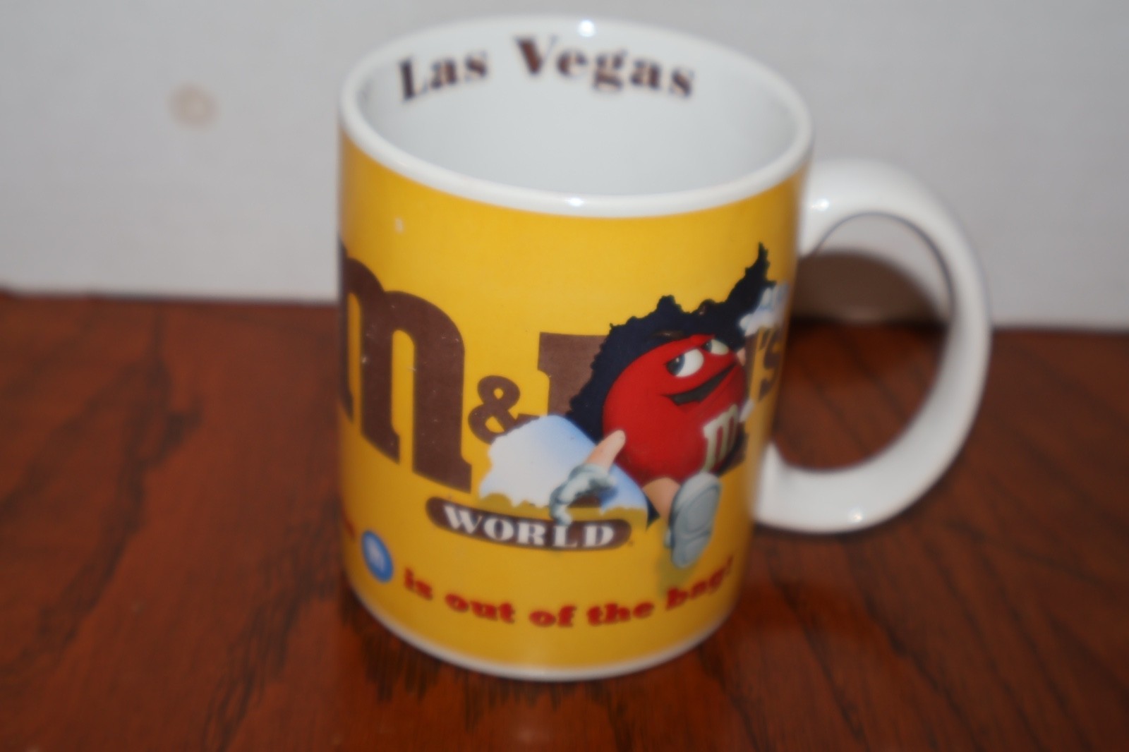 M&M’s World Las Vegas Ceramic Mug The M is Out Of The Bag