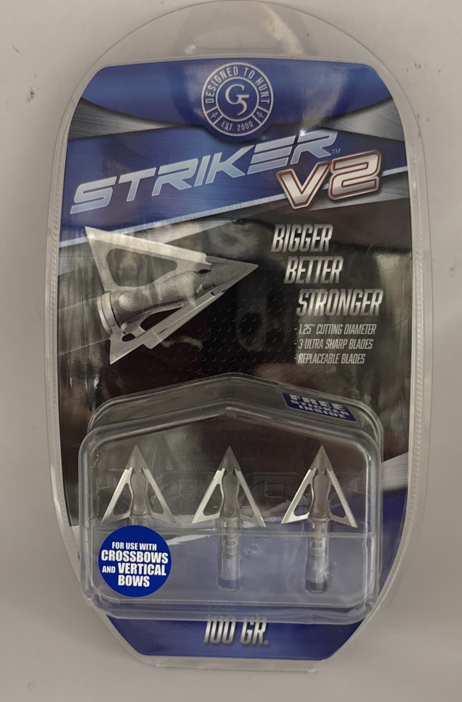 G5 Striker V2 100 Grain Broadhead - 3 Pack Bow Hunting Bows