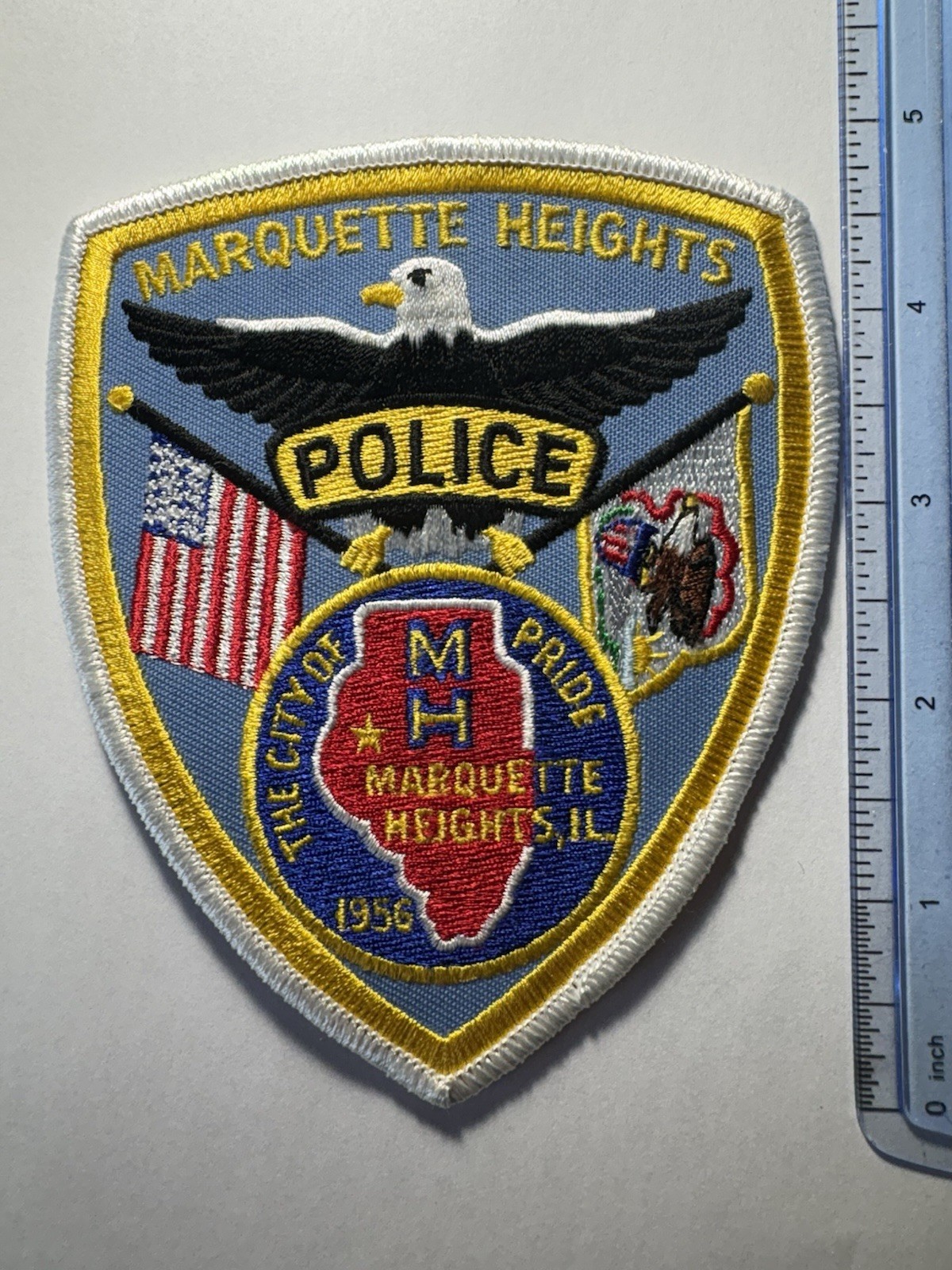 Marquette Heights Illinois Police Patch