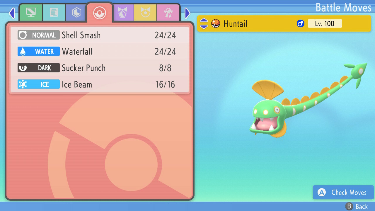Shiny Huntail 6IVs Pokemon BDSP