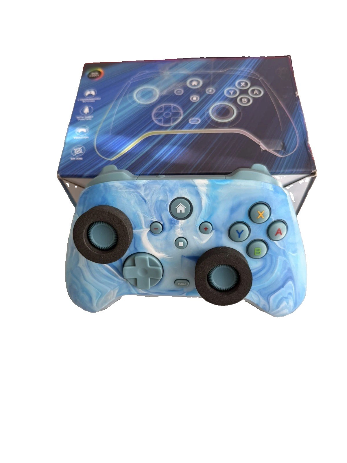 Wireless Pro Controller for Nintendo Switch PC iOS Android - NS60 Blue Nebula