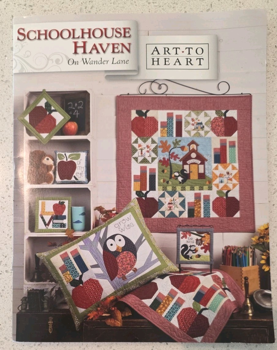 Schoolhouse Haven On Wander Lane Quilt Pattern Art to Heart Halvorson Sept Block